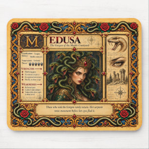 Medusa, mittelalterliche Bestiarien-Kunst Mousepad