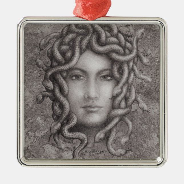 Medusa Ornament Aus Metall (Vorne)