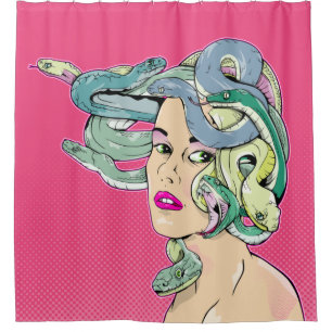 Medusa Pop Art Duschvorhang