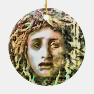 Medusa Portrait eines Gorgon Keramikornament