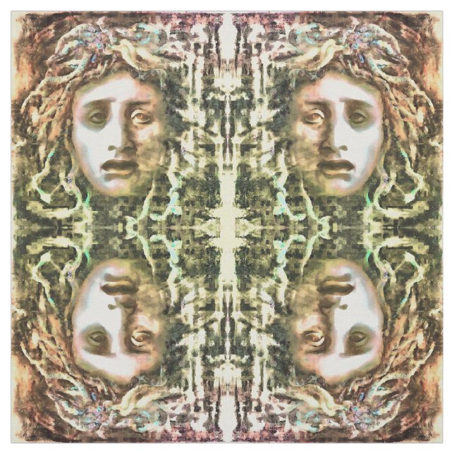 Medusa Portrait eines Gorgon Stoff (Muster)