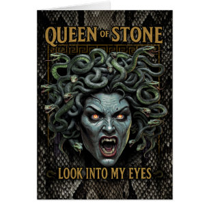 Medusa Queen of Stone Greeting Card - Anpassbar