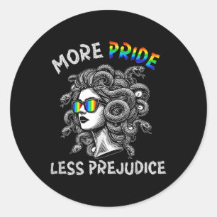 Medusa Regenbogen Mehr Stolz Weniger Vorurteil Lgb Runder Aufkleber