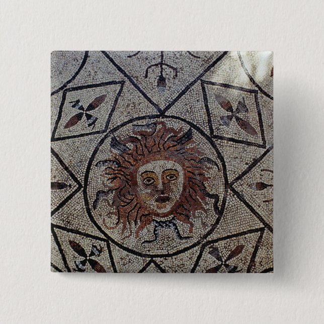Medusa, römisches Mosaik vom Haus von Orpheus Button (Vorderseite)