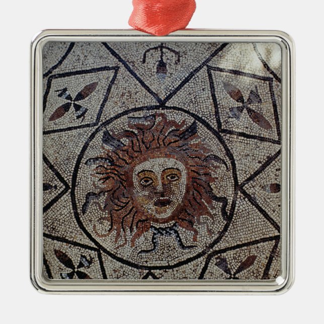 Medusa, römisches Mosaik vom Haus von Orpheus Ornament Aus Metall (Vorne)