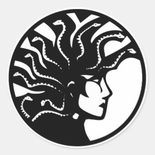 Medusa Runder Aufkleber