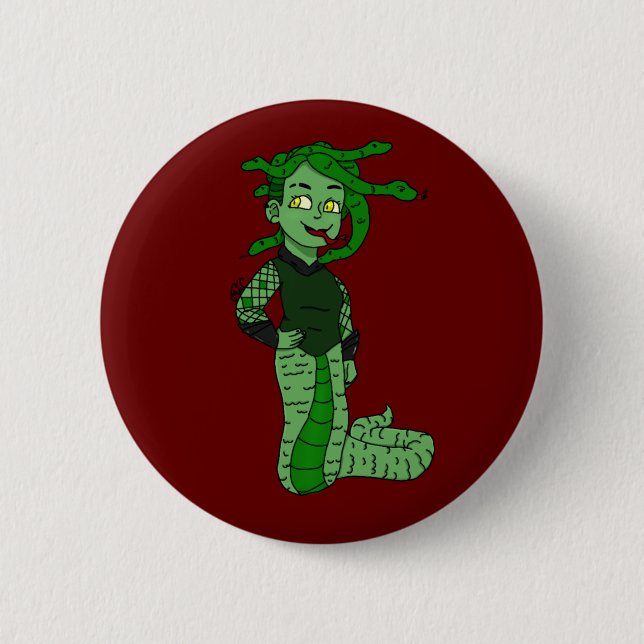 Medusa-Schlange Button (Vorderseite)