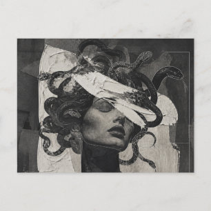 Medusa Schwarz und Weiß Postkarte