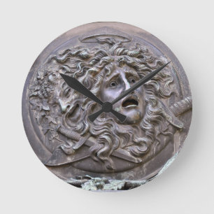 Medusa Shield of Athena Runde Wanduhr
