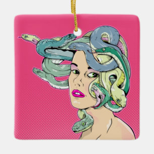 Medusa Snake Hair Keramikornament