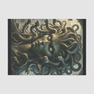 Medusa Stare of Death Head of Snakes Seidenpapier