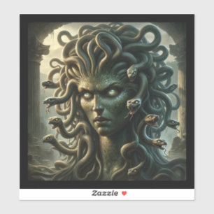 Medusa Starren des Todes Kopf der Schlangen Aufkleber