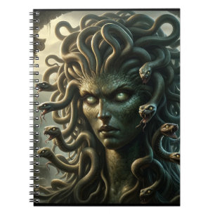 Medusa-Starren des Todeskopfs der Schlangen Notizblock