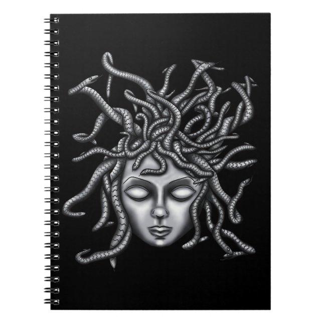 Medusa-Statue, griechische Skulptur, Mythologie Notizblock (Vorderseite)