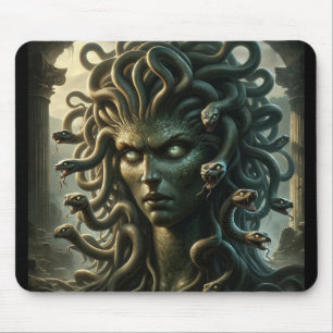 Medusa-Todesstarren-Schlangenkopf Mousepad