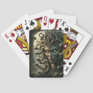 Medusa Todesstarren Schlangenkopf Spielkarten