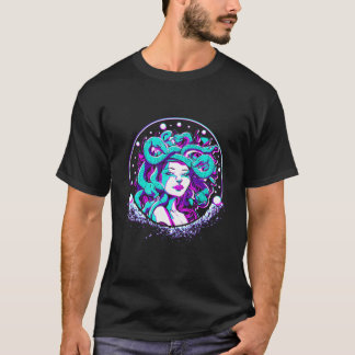 Medusa und Vaporwave-Medusa mit griechischer Mytho T-Shirt