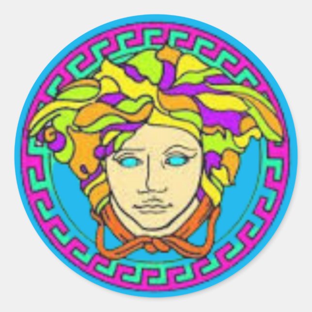 Medusa von South Beach Runder Aufkleber (Vorderseite)
