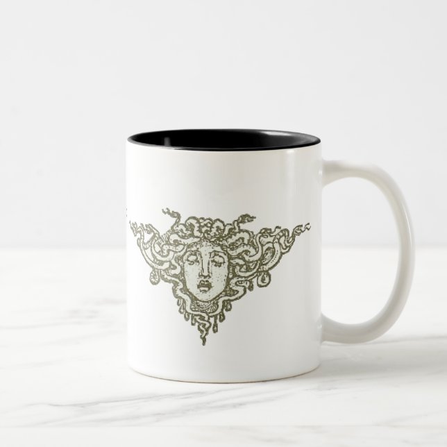 Medusa von Walter Crane Zweifarbige Tasse (Rechts)