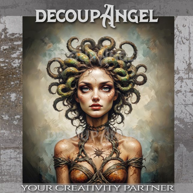 Medusas Blickfang-Dekoupage Seidenpapier (Von Creator hochgeladen)