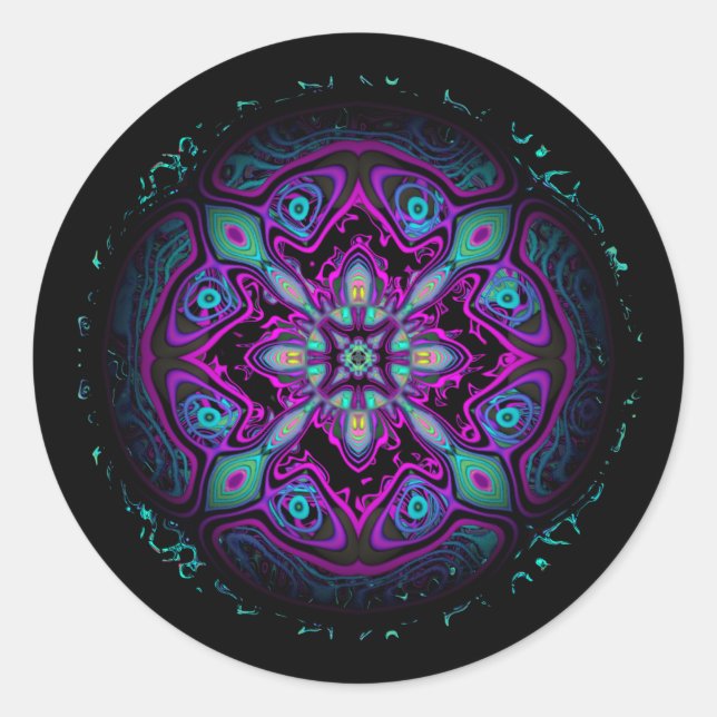 Meduza (Medusa/Qualle-ähnliche Kreatur) Runder Aufkleber (Vorderseite)