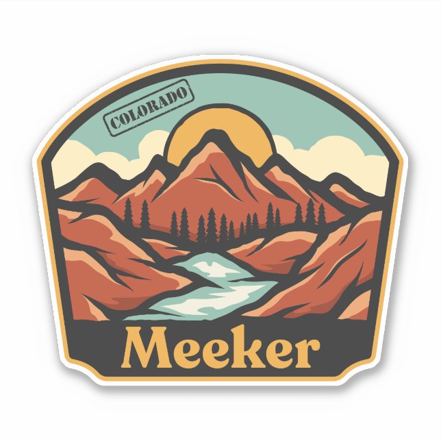 Meeker, Colorado-Aufkleber Aufkleber (Vorderseite)