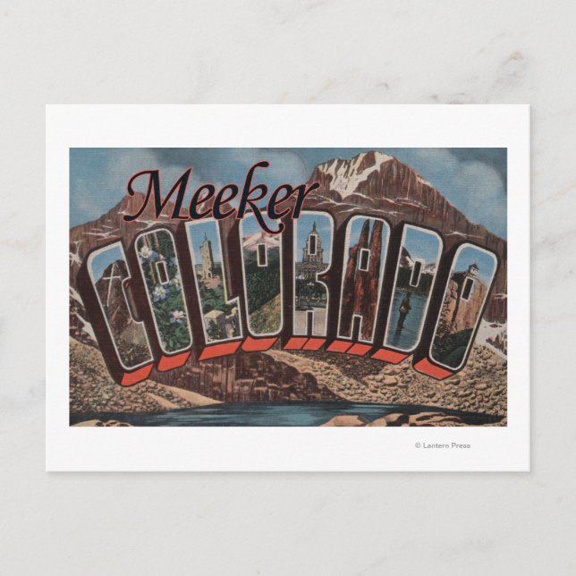 Meeker, Colorado - Große Briefszenen Postkarte (Vorderseite)