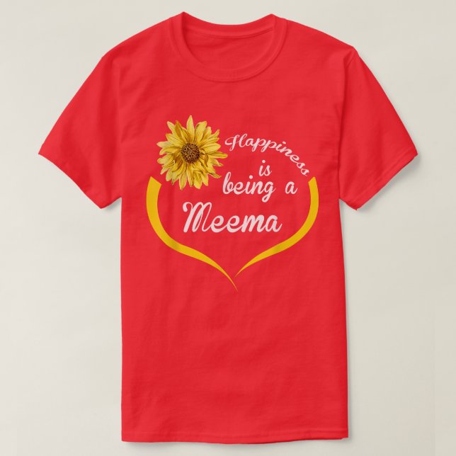 Meema Geschenk Glück ist ein Meema  T-Shirt (Design vorne)