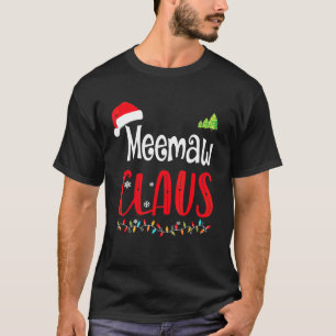 Meemaw Claus passende Familien-Weihnachts-Pyjamas  T-Shirt