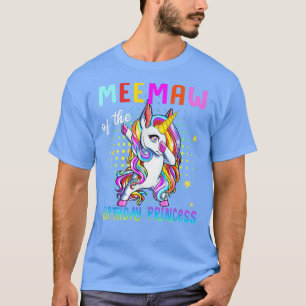 Meemaw of the Birthday Princess Girl Dabbing Unico T-Shirt
