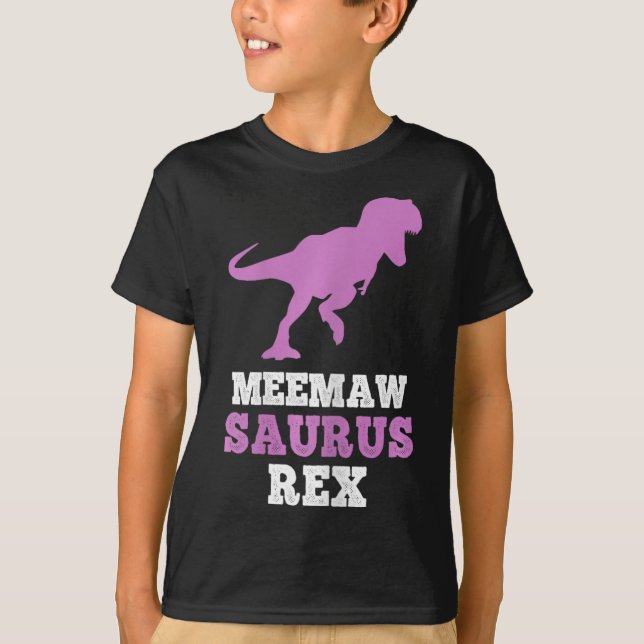 Meemaw-saurus Rex Dino Dinosaur Meemawsaurus Funny T-Shirt (Vorderseite)
