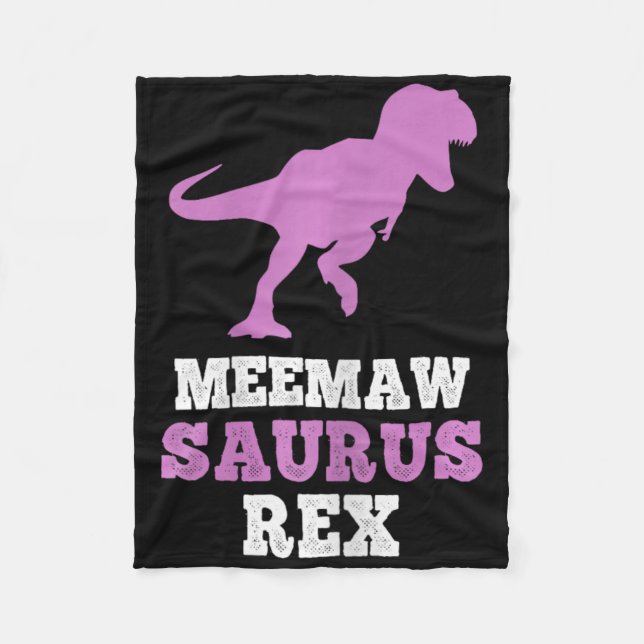 Meemaw-Saurus Rex Dino Dinosaurier Meemawsaurus Lu Fleecedecke (Vorderseite)