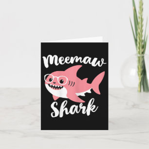 Meemaw Shark Muttertag Oma Lustige Mee-maw Karte