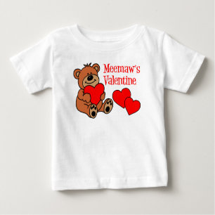 Meemaw-Valentinbär Baby T-shirt