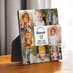 Meemaw Wir Liebe Sie hören moderne FotoCollage Fotoplatte<br><div class="desc">Die Meemaw We Liebe You Heart Modern Foto Collage Plaque ist ein berührendes und personalisiertes Geschenk, das Ihre Liebe für Ihre Großmutter zeigt. Diese hübsch gestaltete Gedenktafel besticht durch eine herzförmige Collage aus Foto, mit der Sie Ihre Lieblingsfamilienfotos in einem modernen und stilvollen Layout hinzufügen können. Die herzliche "Wir Liebe...</div>