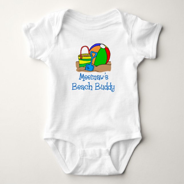 Meemaw's Beach Buddy Baby Strampler (Vorderseite)