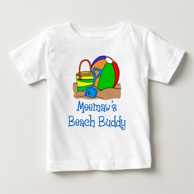 Meemaw's Beach Buddy Baby T-shirt (Vorderseite)