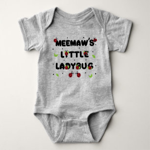 Meemaw's Little Ladybug - Niedlich Baby Strampler