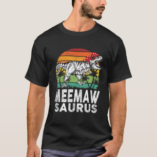 Meemawsaurus Funny T Rex Dinosaur Meemaw Saurus Fa T-Shirt