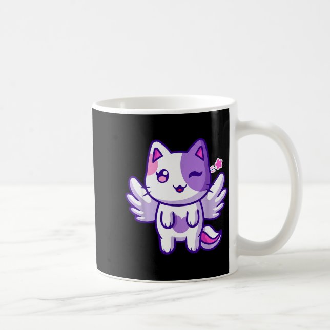 Meemeow Cute Cat Plu-shirt  Kaffeetasse (Rechts)
