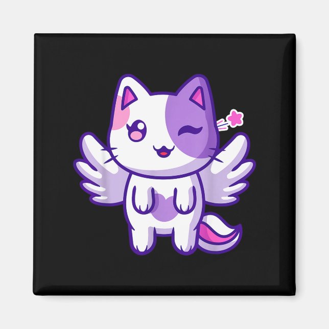 Meemeow Cute Cat Plu-shirt  Magnet (Vorne)