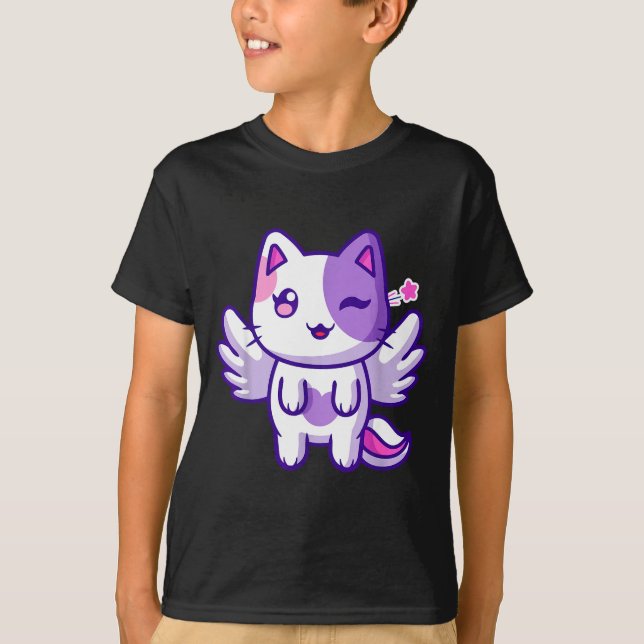 Meemeow Cute Cat Plu-shirt  T-Shirt (Vorderseite)