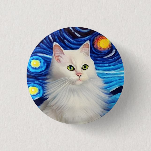 Meeow! 3 cm Abzeichen Button (Vorderseite)