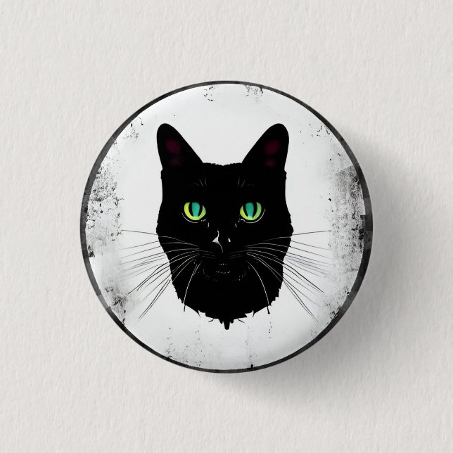 Meeow! 3 cm Abzeichen Button (Vorderseite)