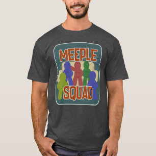 Meeple Squad Fun Boardgame Night Slogan T-Shirt