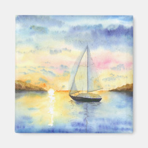 Meer bei Sonnenuntergang Magnet