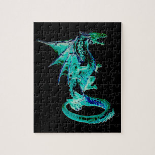 Meer Blau Drache Ozean Fantasie Fabelwesen St Puzzle