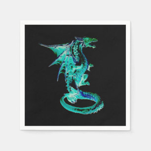 Meer Blau Drache Ozean Fantasie Mythisch Party Tis Serviette