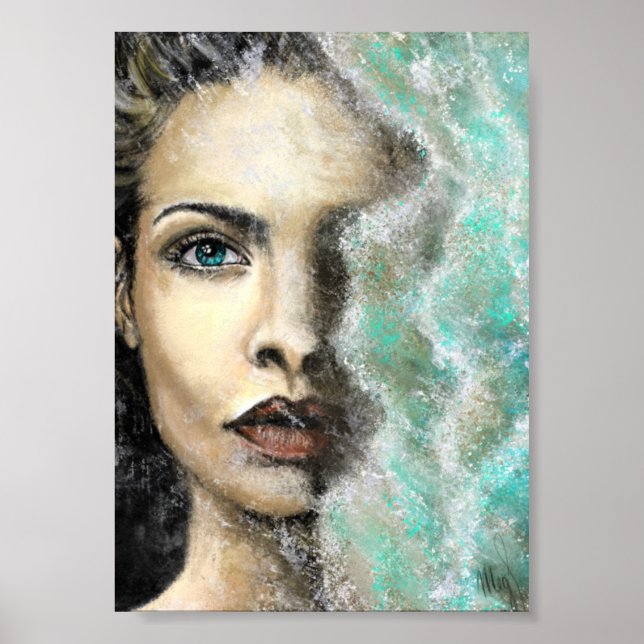 Meer der Erinnerungen Poster Malerei Kunst Fraueng (Vorne)