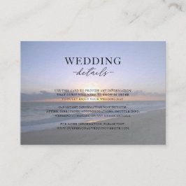 Meer der Liebe | Beach Sunset Starfish Hochzeit Begleitkarte